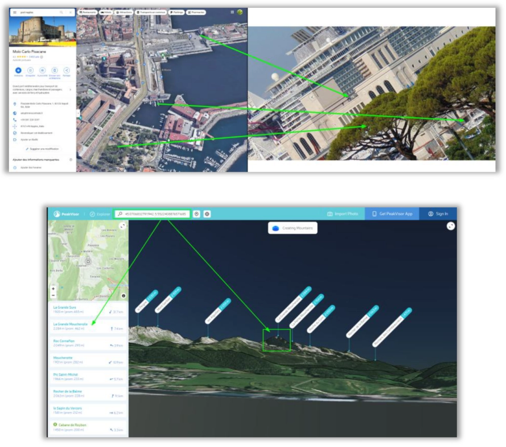 Exemple de recherche de données sur une image
