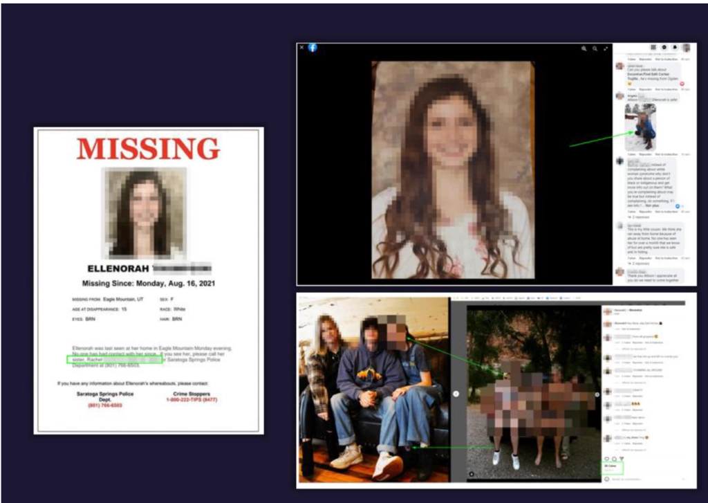 Exemple de recherche à partir d'une image et d'un pseudo