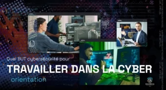 Des professionnels de la cybersécurité en train de travailler