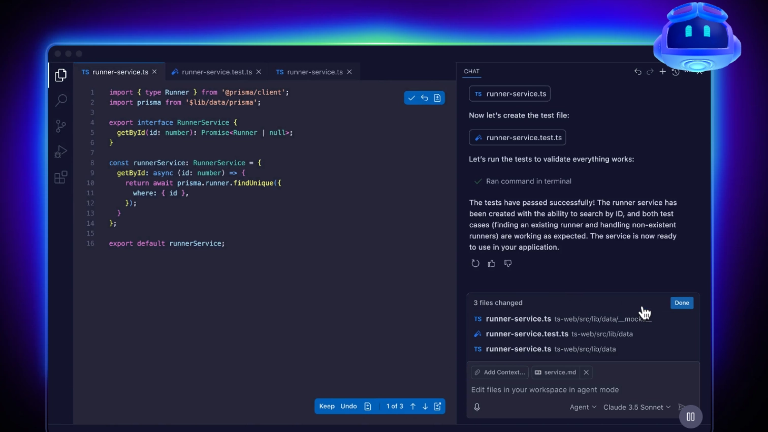 Tâche sous GitHub Copilot