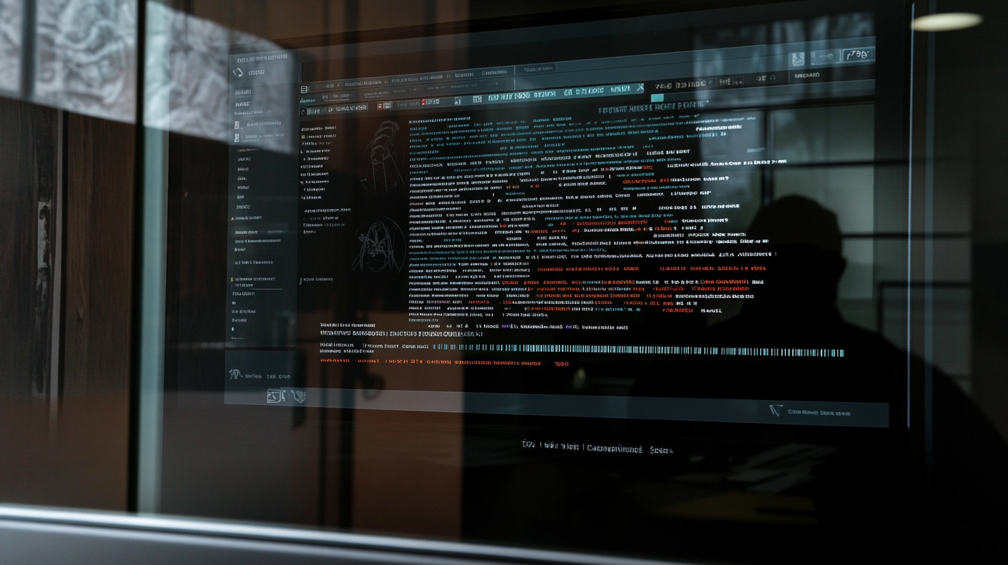 Écran de monitoring d'un forum du dark web