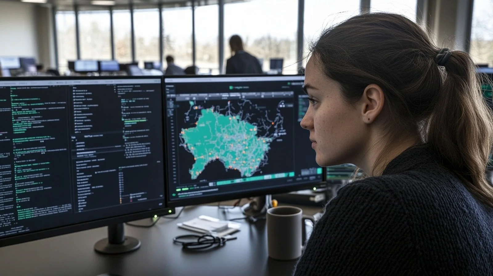 Analyste cybersécurité au travail dans un Security Operations Center français