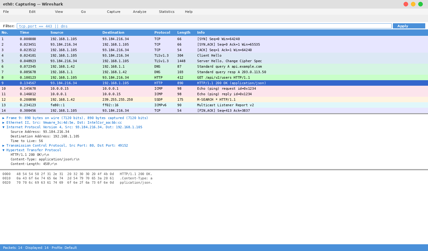 Wireshark - capture et analyse de paquets réseau