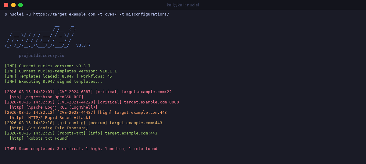 Nuclei - scan de vulnérabilités avec templates